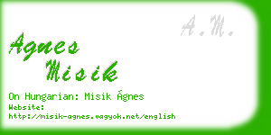agnes misik business card